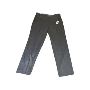 NWT MICHAEL STRAHAN COLLECTION Dress Pants Charcoal Flat Front Classic Sz 38x32